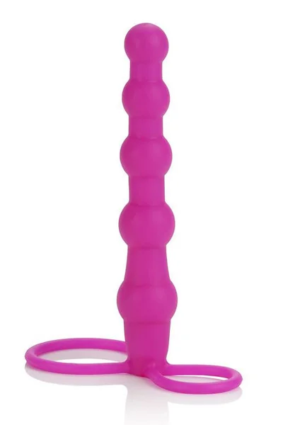Calexotics Silicone Beaded 5.75” Dual Penetrator Strap On — image 14 of 18