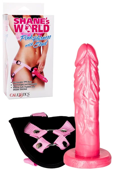 Calexotics Shanes World Pink Strap On Harness with 6.5" Dildo — image 5 of 12