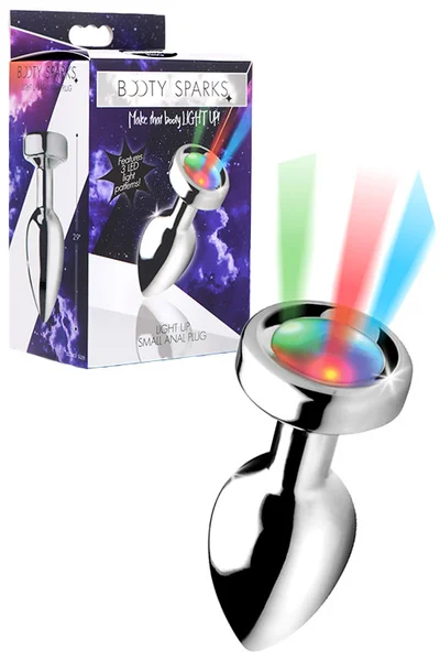 Booty Sparks Light Up 2.9" Metal Butt Plug | Small — image 5 of 8