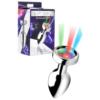 booty sparks light up 29 metal butt plug small