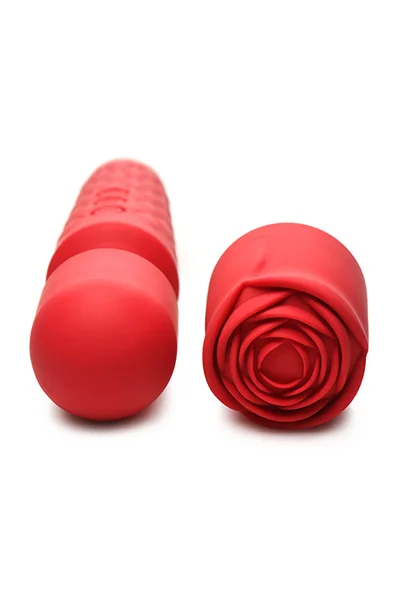 Bloomgasm Pleasure Rose 8" Silicone Wand Massager with Detachable Rose Head — image 2 of 5