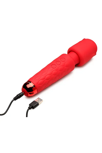 Bloomgasm Pleasure Rose 8" Silicone Wand Massager with Detachable Rose Head — image 5 of 5