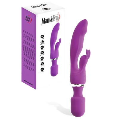 adam and eve g motion dual ended 925 rabbit wand vibrator