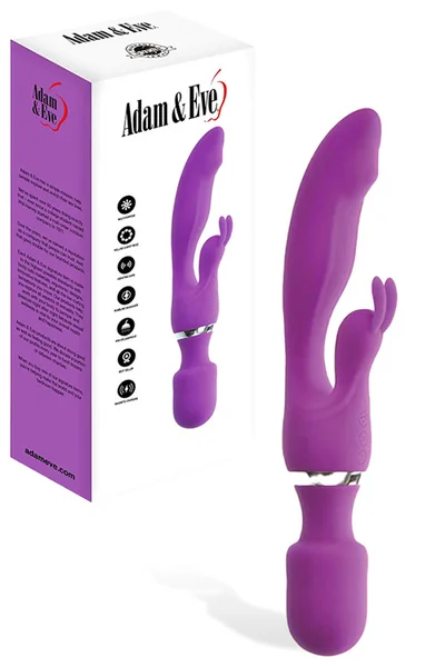 Adam and Eve G Motion Dual Ended 9.25" Rabbit & Wand Vibrator — image 7 of 12