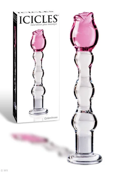 Pipedream Rose Shaped Glass 7.5"  Massager — image 5 of 6