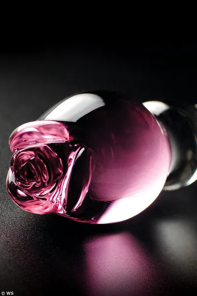 Pipedream Rose Shaped Glass 7.5"  Massager — image 2 of 6