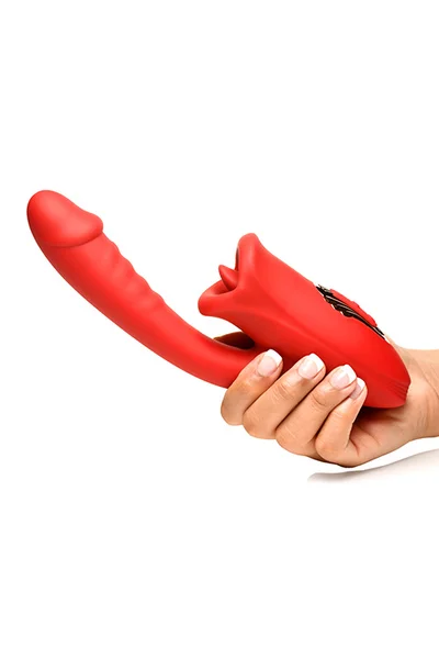 Lickgasm Deep Kiss 9.4" Kissing & Licking Silicone Rabbit Vibrator — image 4 of 4
