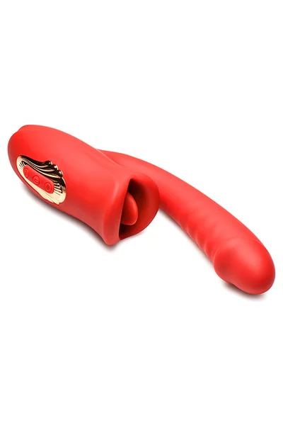Lickgasm Deep Kiss 9.4" Kissing & Licking Silicone Rabbit Vibrator — image 2 of 4