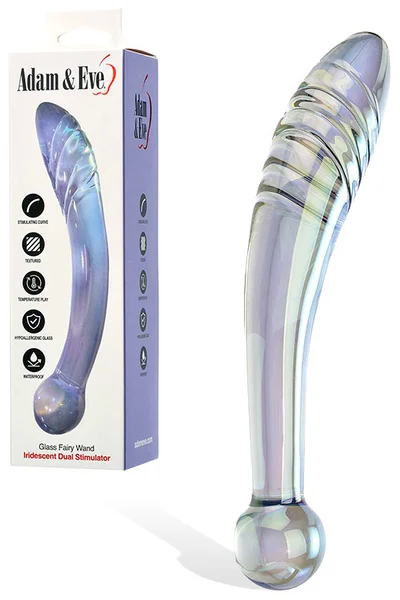 Adam and Eve Fairy Wand 8.75" Ridged Glass Dildo — image 5 of 12
