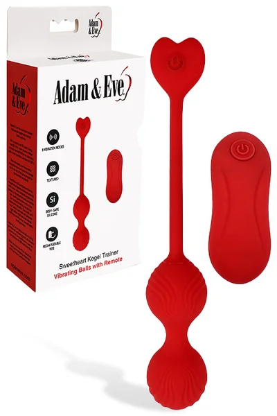 Adam and Eve Sweetheart Kegel Trainer 7.9" Vibrating Kegel Balls With Remote Control — image 6 of 10