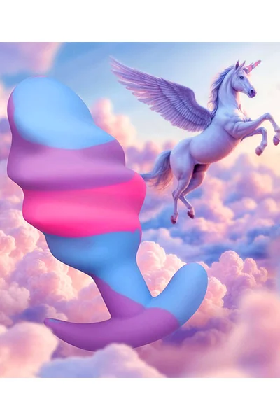Creature Cocks Unicorn Swirl 4.5" Silicone Butt Plug — image 2 of 2