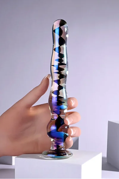 Playboy Jewels Wand 8" Unisex Glass Dildo — image 3 of 3