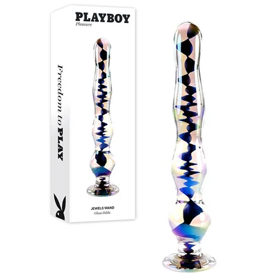 playboy jewels wand 8 unisex glass dildo