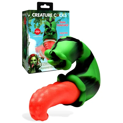 creature cocks tongue lasher 56 silicone dual stimulation vibrator