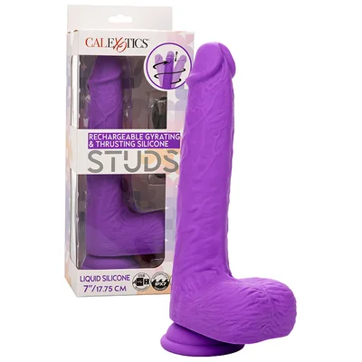 calexotics silicone studs 95 gyrating thrusting realistic dildo with suction cup
