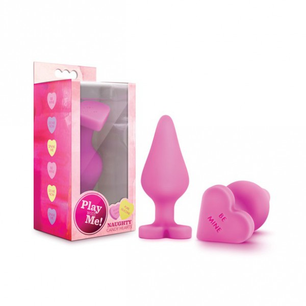 Blush Novelties Naughty Candy Heart Butt Plug Be Mine - Pink
