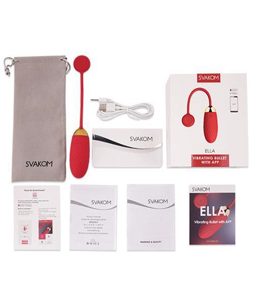 Svakom Ella Ribbed Silicone Bullet with App