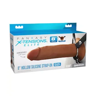 fantasy x tensions elite silicone hollow strap on 8 inch