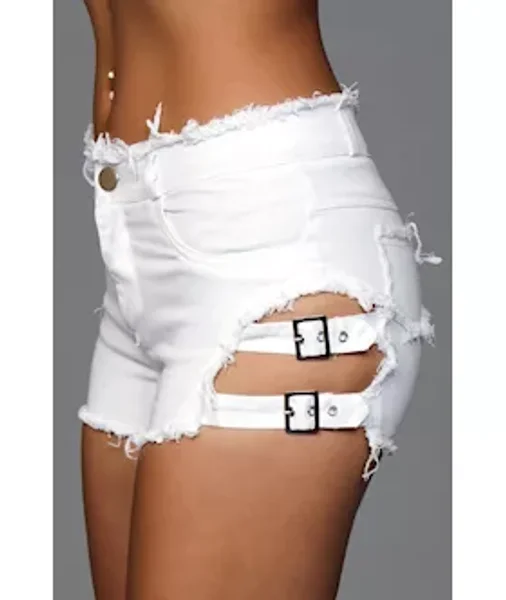 Buckled Down Denim Shorts — image 2 of 3