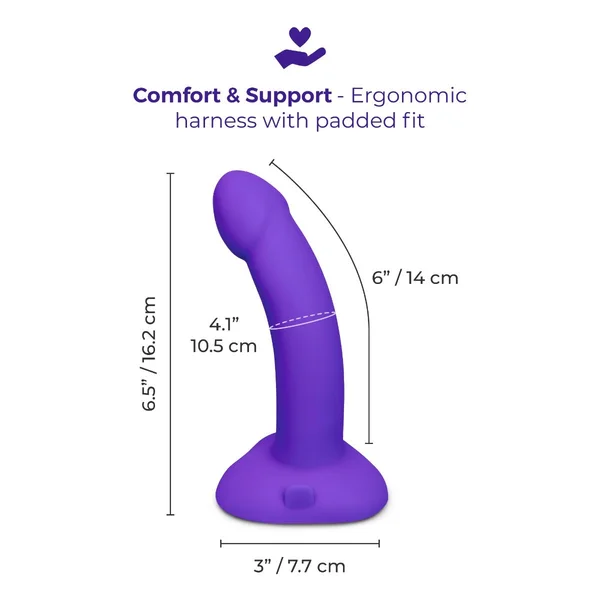 Vibrating Curved Strap On Kit — image 7 of 8