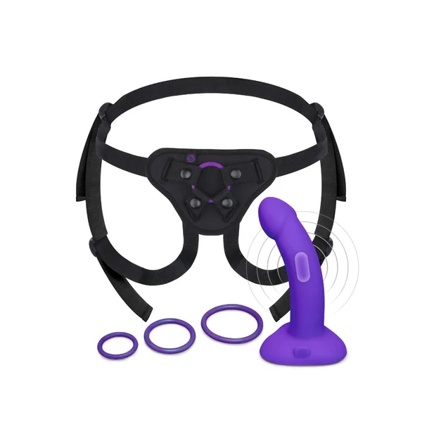 Vibrating Curved Strap On Kit — image 2 of 8