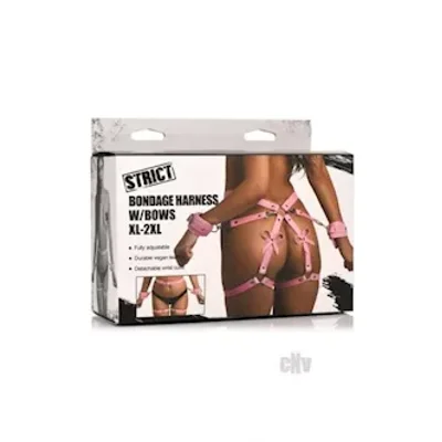 strict bondage harness bows