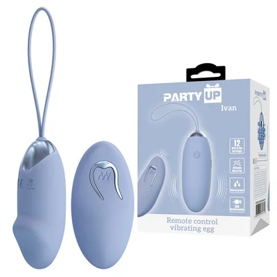 party up ivan vibrating egg with remote purple