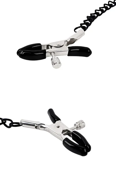 Adam and Eve Eves Noir Nipple Clamps With Chain — image 4 of 4