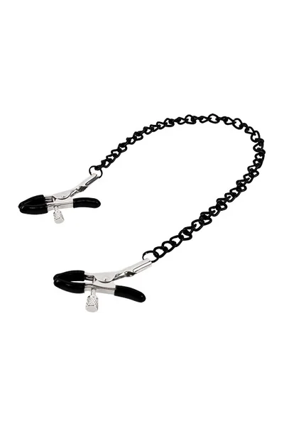 Adam and Eve Eves Noir Nipple Clamps With Chain — image 2 of 4
