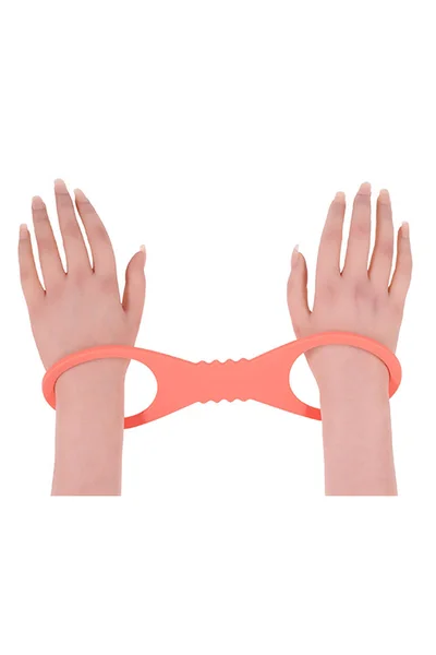 Sex & Mischief Peaches N Creame 11" Large Silicone Cuffs — image 3 of 5
