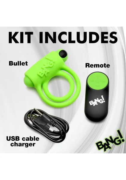 Bang! 28x Glow-in-the-Dark Cock Ring with Remote — image 6 of 9
