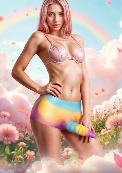 Creature Cocks Unicorn Silicone Strap-On — image 2 of 6