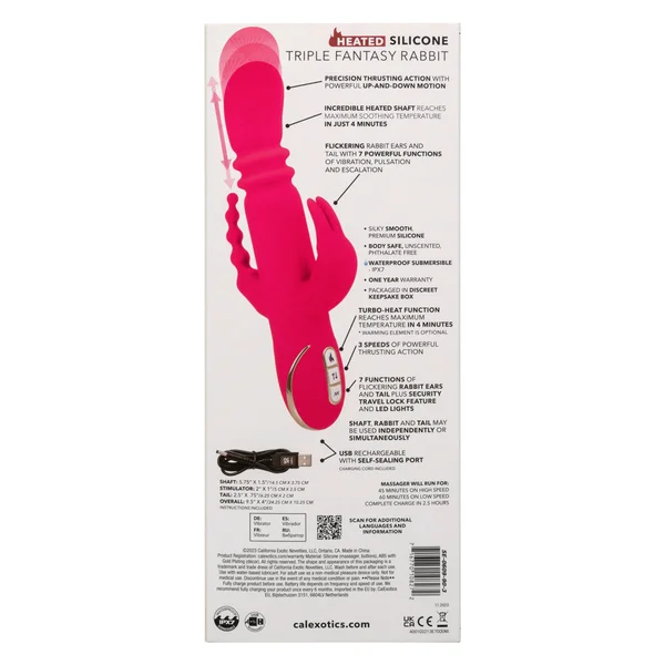 Jack Rabbit Signature Heated Silicone Triple Fantasy Rabbit — image 11 of 16