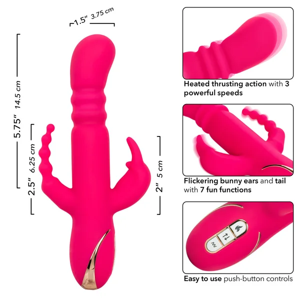 Jack Rabbit Signature Heated Silicone Triple Fantasy Rabbit — image 15 of 16