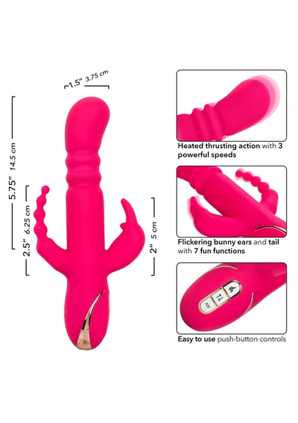 Jack Rabbit Signature Heated Silicone Triple Fantasy Rabbit — image 6 of 16
