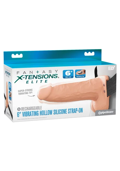 Fantasy X-Tensions Elite - Vibrating Hollow Silicone Strap-On — image 25 of 25