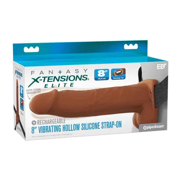 Fantasy X-Tensions Elite - Vibrating Hollow Silicone Strap-On — image 12 of 25
