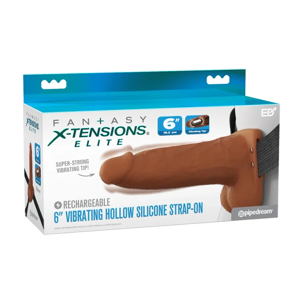 Fantasy X-Tensions Elite - Vibrating Hollow Silicone Strap-On — image 10 of 25