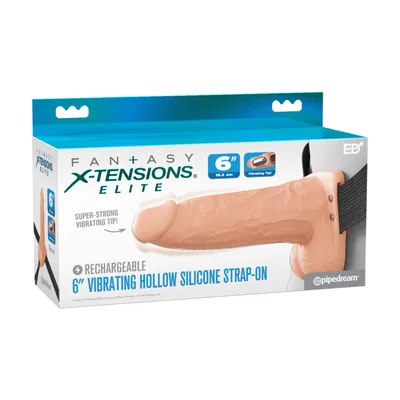 fantasy x tensions elite vibrating hollow silicone strap on