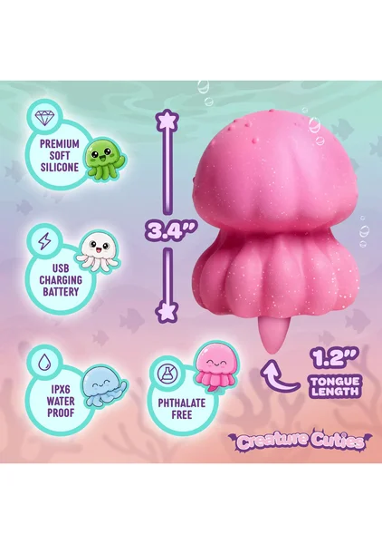 Creature Cuties - Glow Jelly Licking and Vibrating Stimulator — image 6 of 8