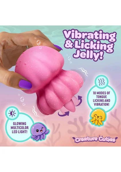 Creature Cuties - Glow Jelly Licking and Vibrating Stimulator — image 3 of 8