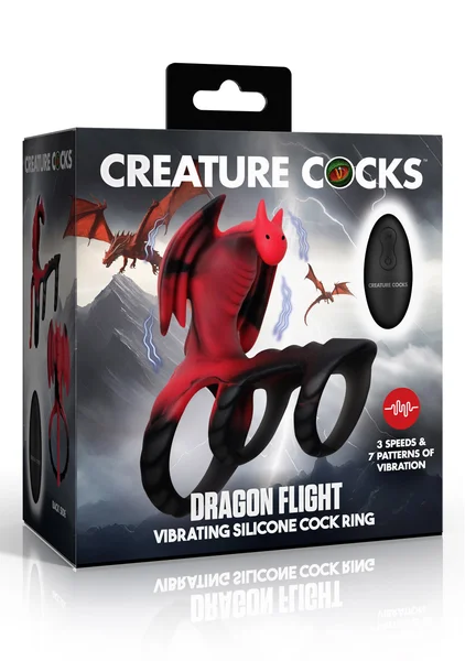 Creature Cocks - Dragon Flight Vibrating Silicone Cock Ring — image 5 of 5