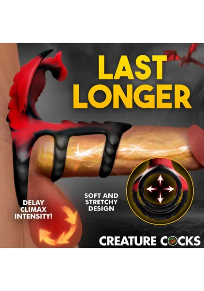 Creature Cocks - Dragon Flight Vibrating Silicone Cock Ring — image 2 of 5