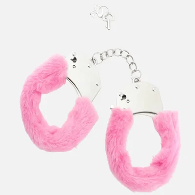 vush pink furry handcuffs