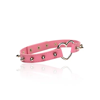 spiked heart choker