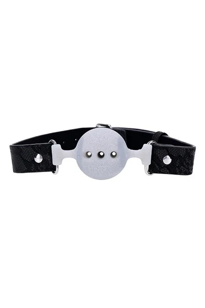 Sex & Mischief Lace & Silicone Breathable Ball Gag — image 2 of 3
