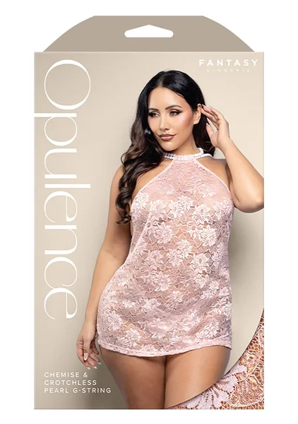 Chemise and Crotchless Pearl G-String - Queen Size — image 3 of 3