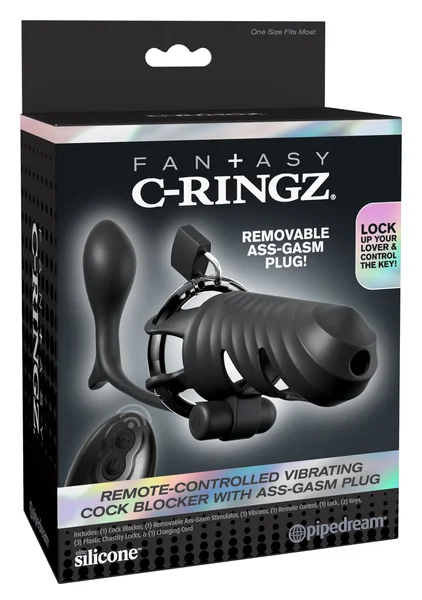 Fantasy C-ringz Remote-controlled Vibrating Cock Blocker With Ass-gasm Plug — image 8 of 8
