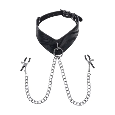 velvet noir collar and removable clamps
