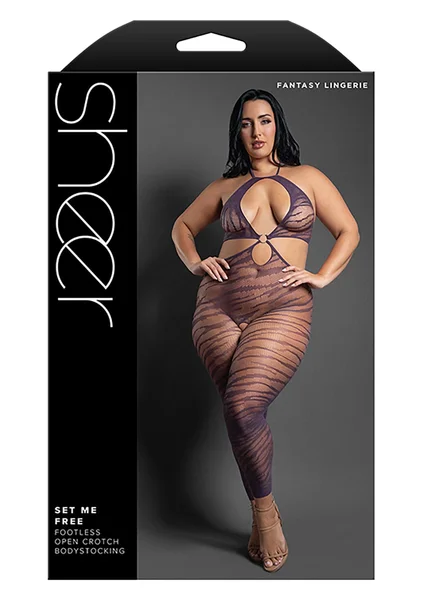 Set Me Free Footless Open Crotch Bodystocking - Queen Size — image 3 of 3